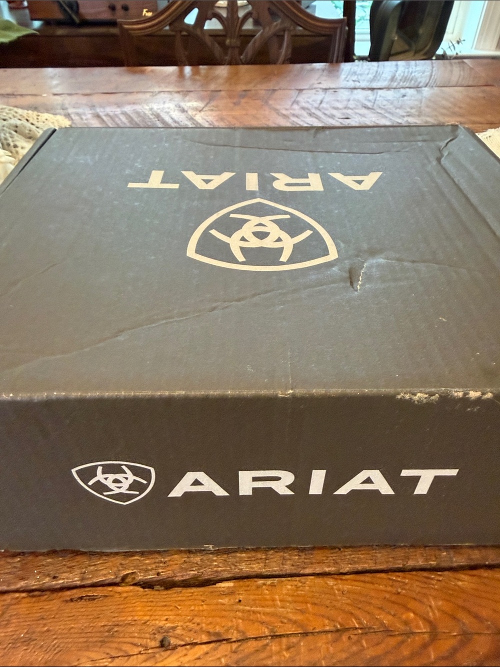 Ariat Brown Leather Western Ankle Booties with Stacked Heel - Picture 10 of 10